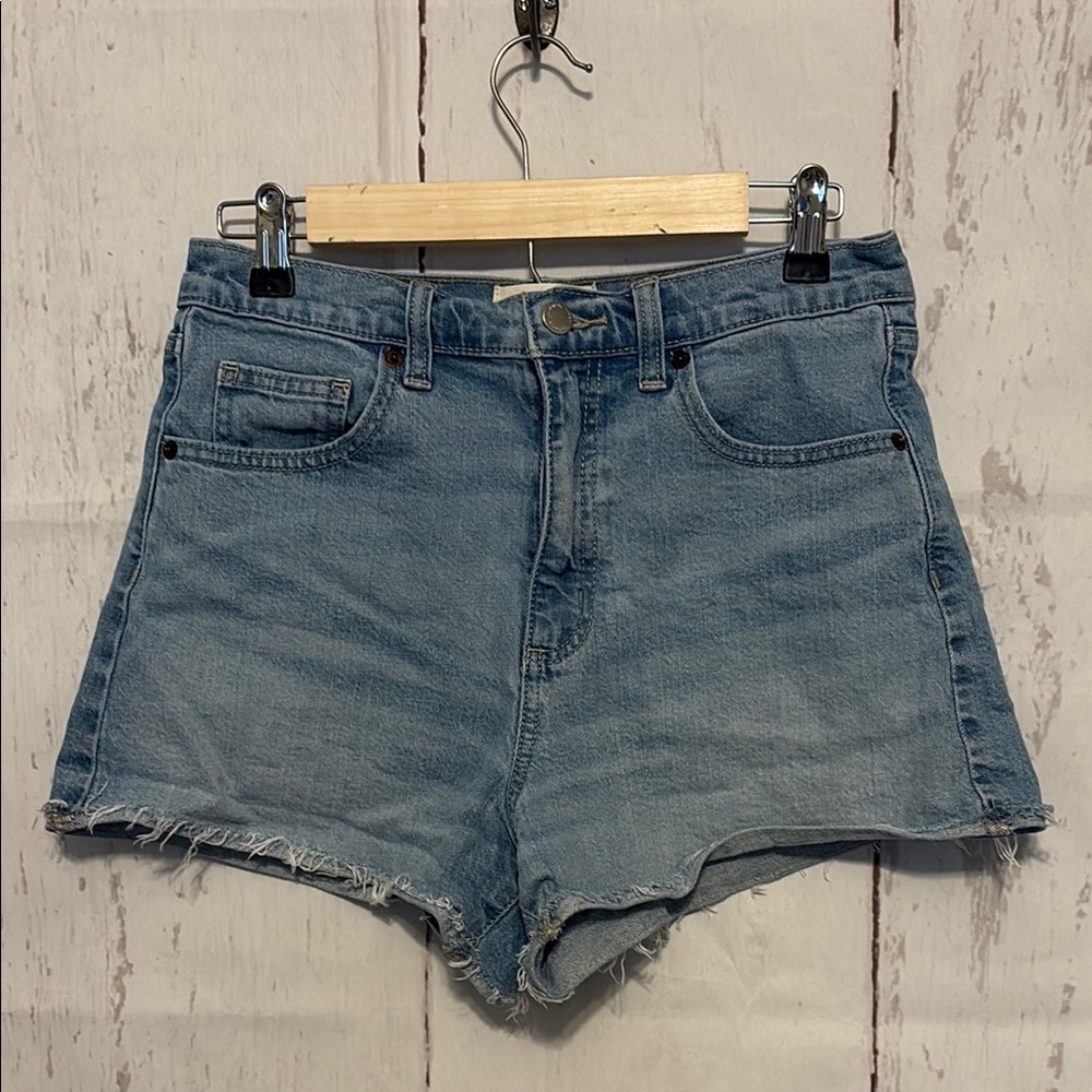Universal Thread Blue Jean Shorts with Raw Hem